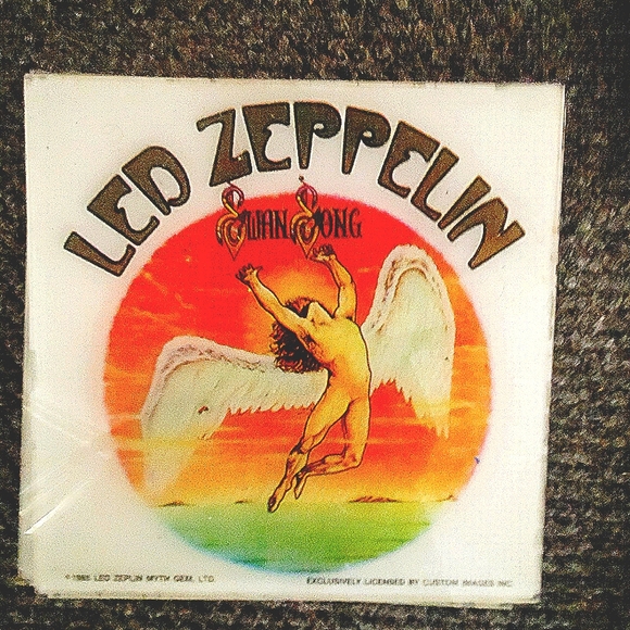 Led Zeppelin Swan Song Vintage 1980 Carnival Prize Mirror - Picture 1 of 1